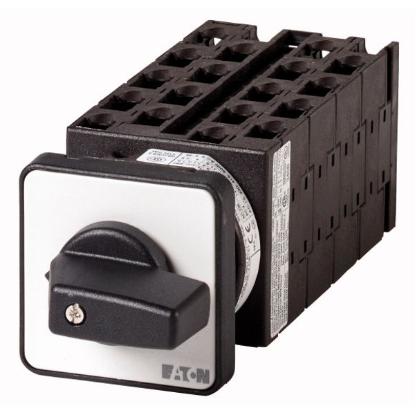 T0-9-8365/E Changeoverswitches, T0, 20 A, flush mounting, 9 contact unit(s), Contacts: 18, 60 °, maintained, With 0 (Off) position, 1-0-2, Design number 8365 image 1