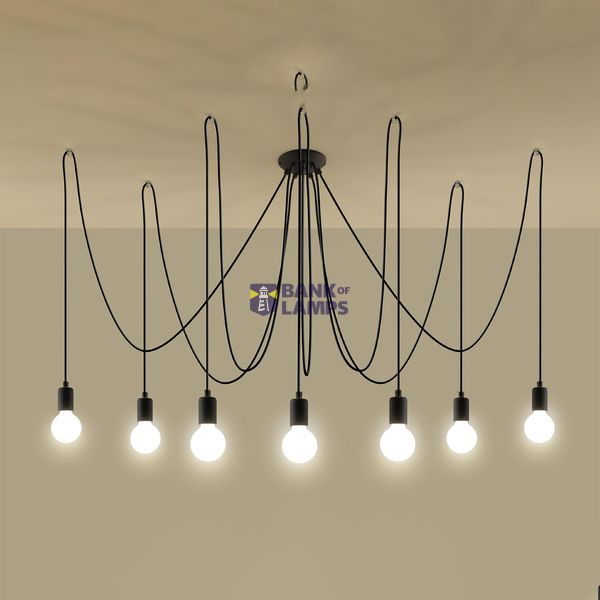 EDISON CHANDELIER 7 BLACK E27 7X60W IP20 image 5