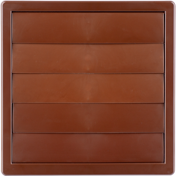 grille with shutter 170x170 Ø 125 brown image 1