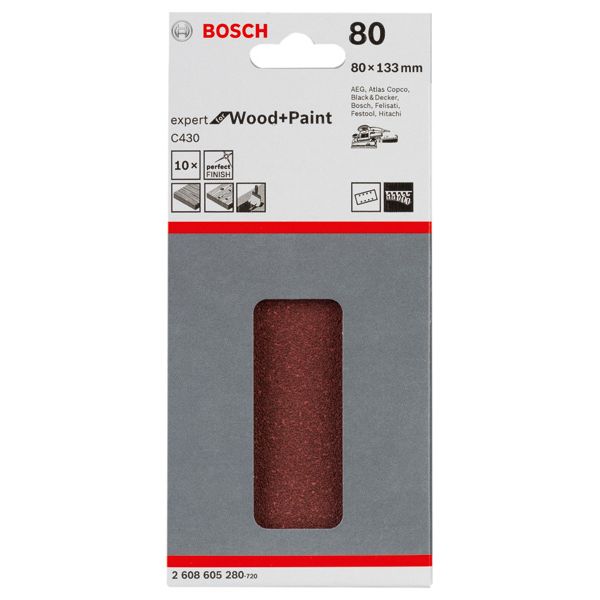 C430 sanding sheet, pack of 10 80 x 133 mm, 80 image 2