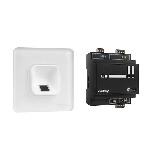 ekey xLine Fingerscan-Set, flush-mounted, Glas white image 1