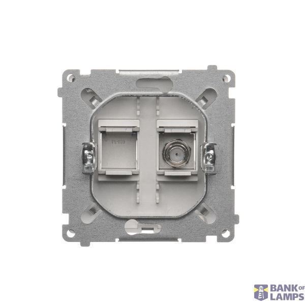 IP20 two-circuit switch, LED illuminated, 10AX, matt aluminum image 1