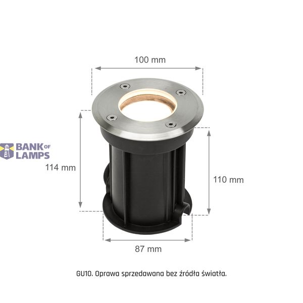 LUKKA IN-GROUND GU10 250V IP67 100X114MM image 13