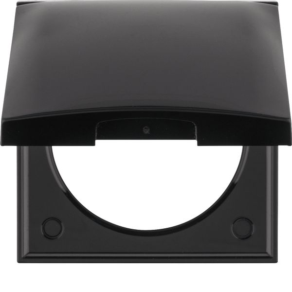 Frame with hinged cover, Integro Flow/Pure, black glossy image 1