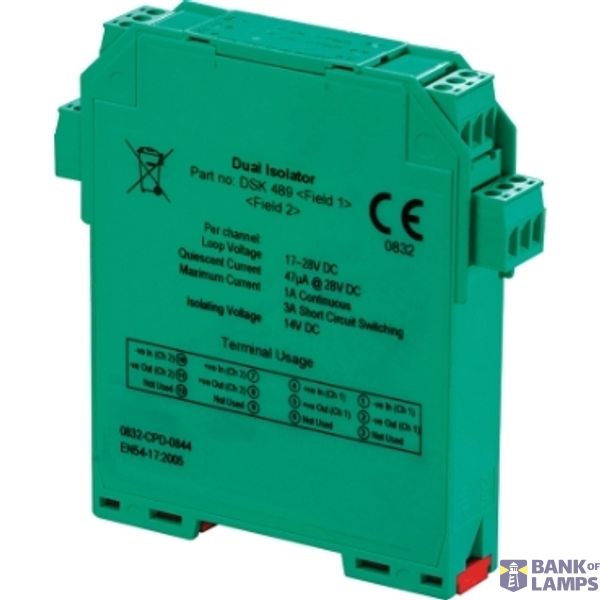 Dual isolator, EMI-400, DIN-rail image 2