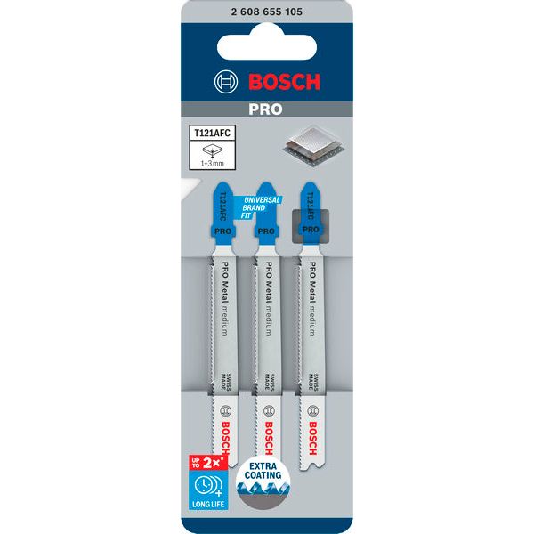 PRO Metal medium T121AFC Jigsaw Blade 3 pcs. image 2