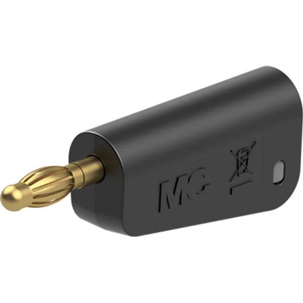 4 mm plug, screw connection, 1.0 mm², black, 64.1041-21 image 1