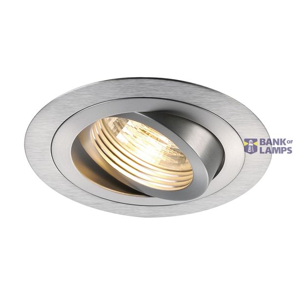 PIREQ GU10 ROUND Downlight, alu brushed, max. 50W, incl. clip springs image 1
