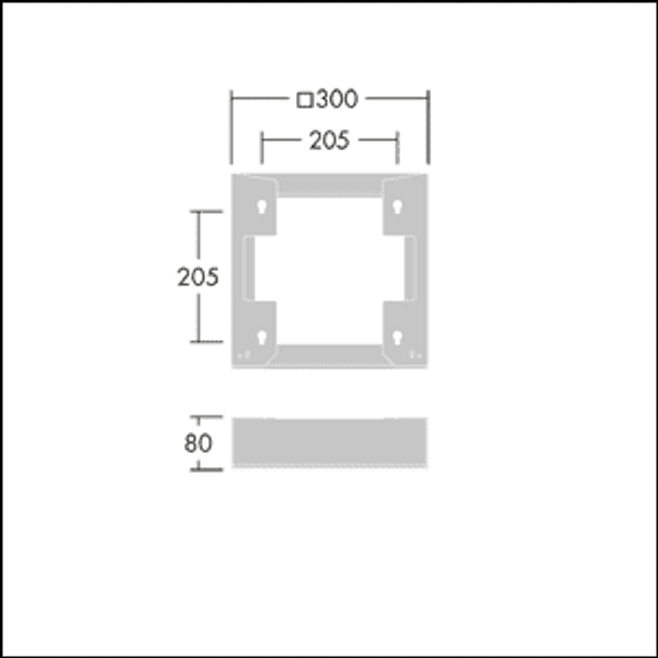 OP2 SURFACE MOUNTING KIT Q300 - Mounting accessory image 2