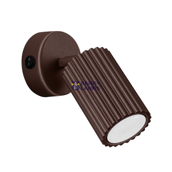 Wall lamp KARBON brown with a switch image 5