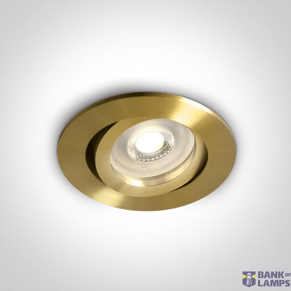BRUSHED BRASS ADJUSTABLE GU10 10W image 1