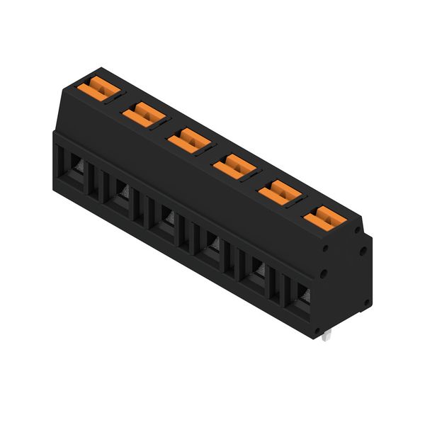 Printed circuit board terminals, 7.50 mm, Number of poles: 6, 90°, Solder pin length (l): 3.5 mm, tinned, black, PUSH IN with actuator, Clamping range, max. : 2.5 mm², Box image 3
