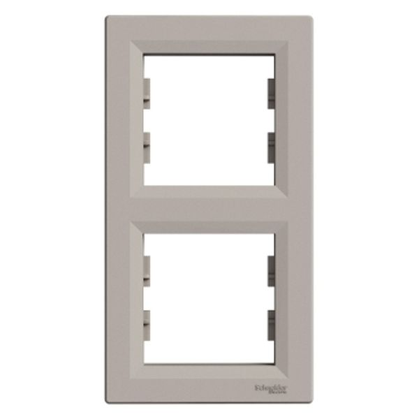 Asfora-vertical 2-gang frame-bronze image 2