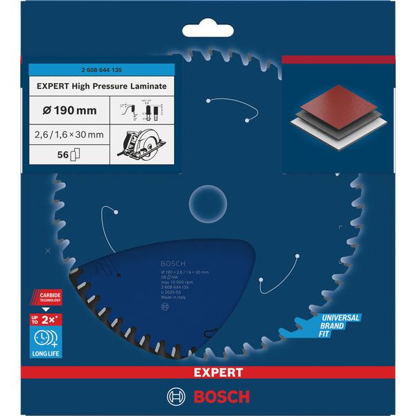 Expert for High Pressure Laminate circular saw blade 190 x 30 x 2,6 mm, 56 image 1