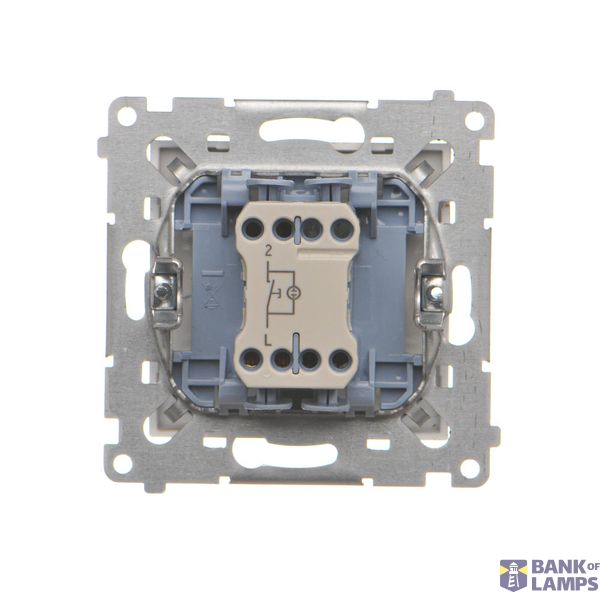 LED light indicator - green light, anthracite, metalic image 2