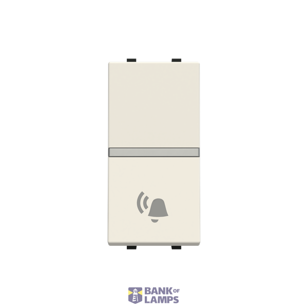 Push-button, NO, SP with bell symbol - 1M - White image 1