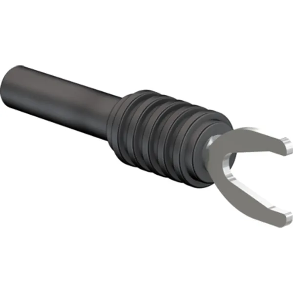 Adapter, cable lug 8.2 mm to 4 mm socket, black, CAT II, 66.9126-21 image 1