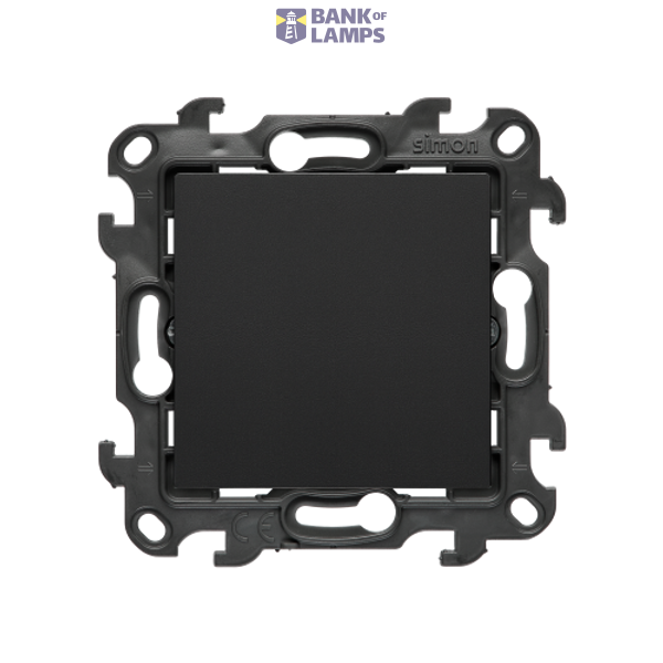 Blind element (module). Mounting with claws or screws, (module), Simon 24, IP20, black matt image 1