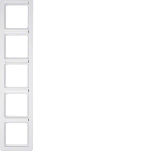 Frame 5gang vert., lab. field, Q.1, p. white velvety image 1