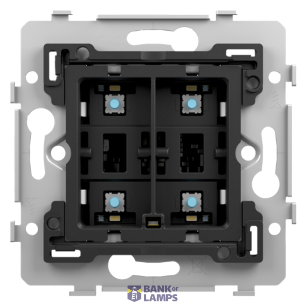 Base for a fourfold push button, with LEDs and comfort sensors, 71 x 7 image 1