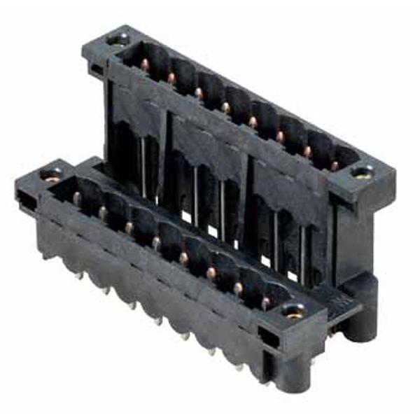 PCB plug-in connector, male header, Flange, THT/THR solder connection, 5.08 mm, Number of poles: 4, 180°, Solder pin length (l): 1.5 mm, tinned, black, Box image 3