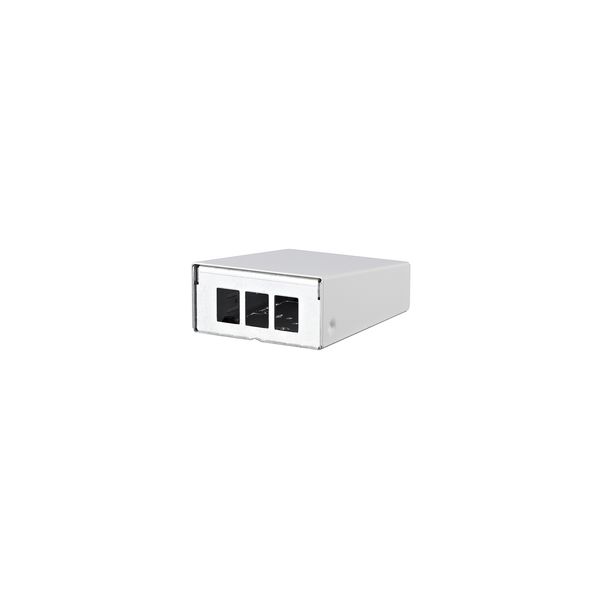 Keystone surface mount housing 3 port pure white, unequipped image 2