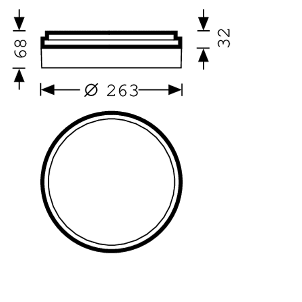 Wall and ceiling luminaire PolaronIQ W Diffuser White around ET 10W 1000lm Lambertian (L) IP40 IK05 3 SDCM image 1