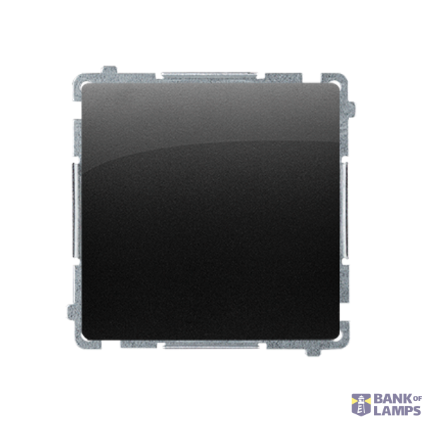 Intermediate switch without pictogram, (module), 10AX, Screw, black matt image 1