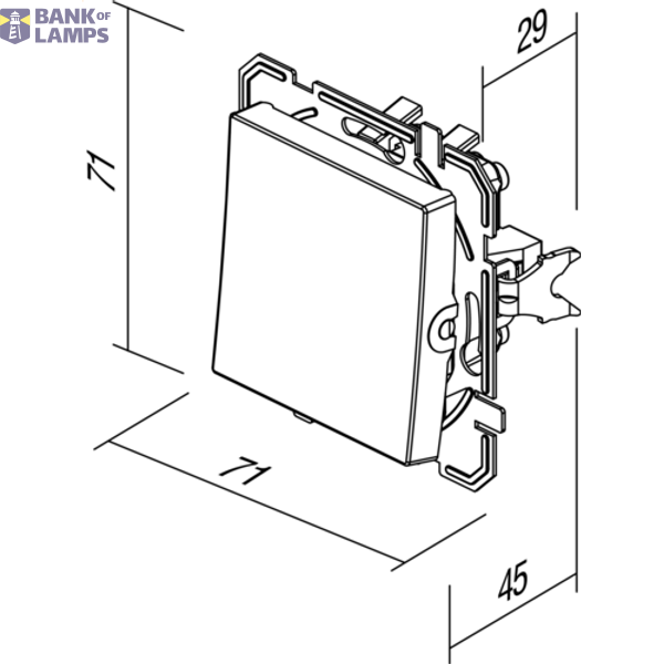 SWITCH 1WAY 10AX 250V~ TI XO 4415003 image 4