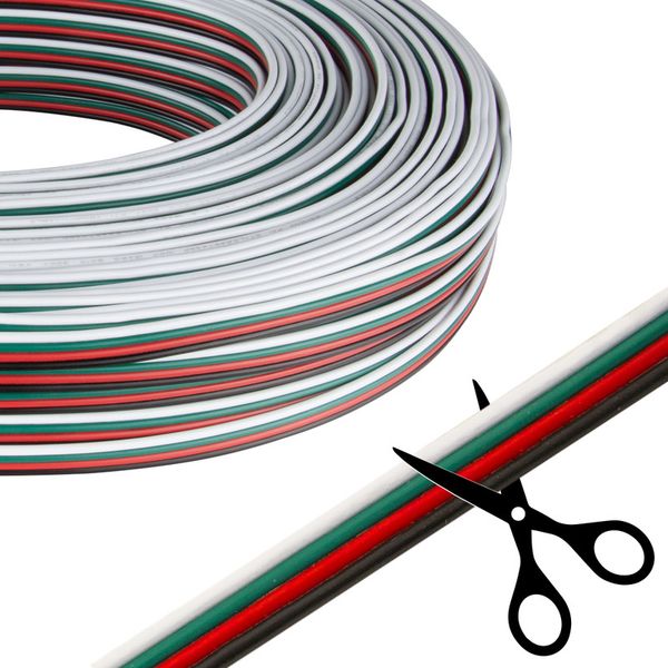 4-core conductor AWG 16, red/green/black/white image 1