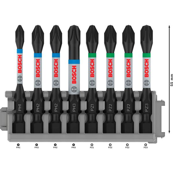 Impact Control Power Bit Pack, 8-piece, 1xPH1;3xPH2;1xPH3;2xPZ2;1xPZ3 image 3