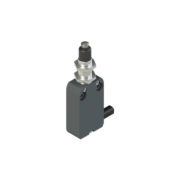 Modular prewired switch with plunger, M12 threaded bearing and external rubber gasket image 1