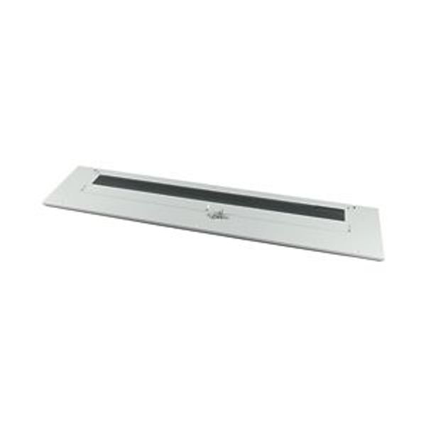 XLST3F1354 Bottom-/top plate, adjustable flange plates, for WxD = 1350 x 400mm, IP30, grey image 4
