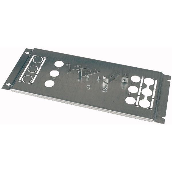 XMN332406MV Mounting plate, +mounting kit, for NZM3, vertical, 3p, HxW=600x600mm image 1