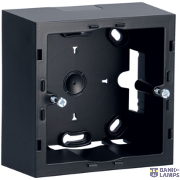 Adapter for mounting on 2M plaster, black image 1