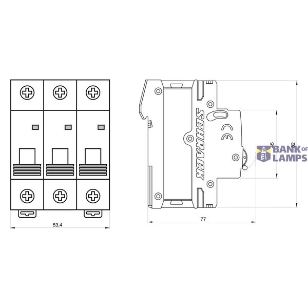 Miniature Circuit Breaker (MCB) AMPARO 10kA, C 3A, 3-pole image 4