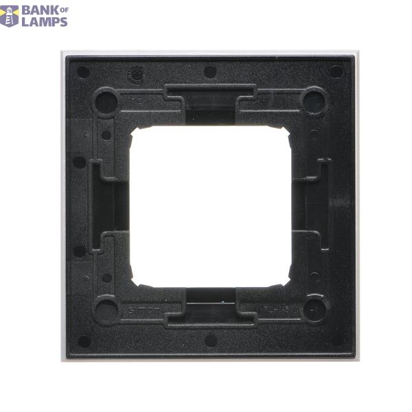 Single switch with backlight LED, (module), 10AX, quick connection, anthracite, metalic image 1