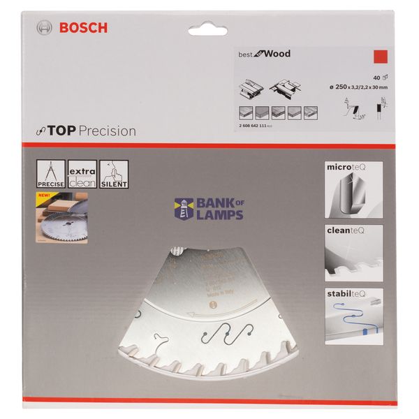 Top Precision Best for Wood circular saw blade 250 x 30 x 3,2 mm, 40 image 2