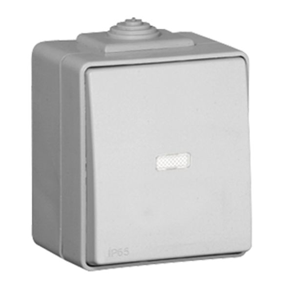 TWO-WAY SWITCH W/ORIENTING LIGHT GREY image 2