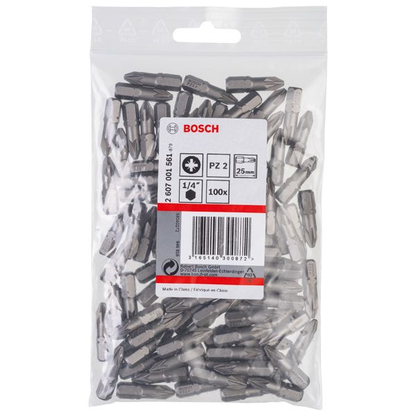 Screwdriver bit Extra Hard PZ 2, 25 mm 100 pcs. image 1