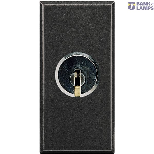 Axolute 1 way switch 2P 16A unified keys dark image 1