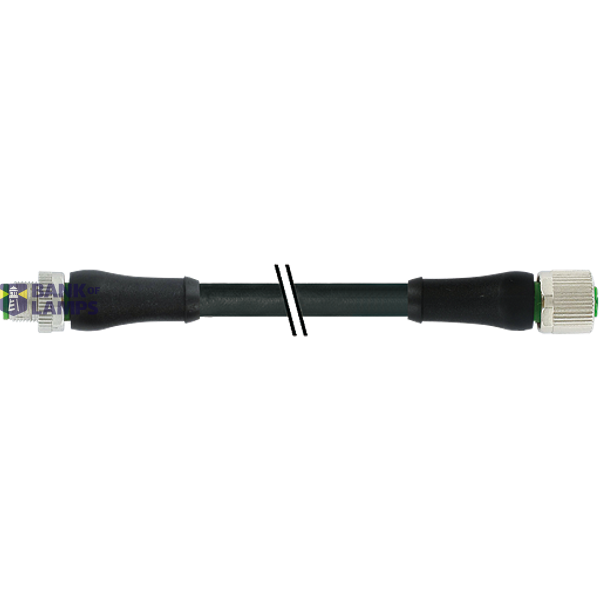 M12 Power male 0° / female 0° K-cod. PUR 5x1.5 bk UL/CSA+drag ch. 8m image 2