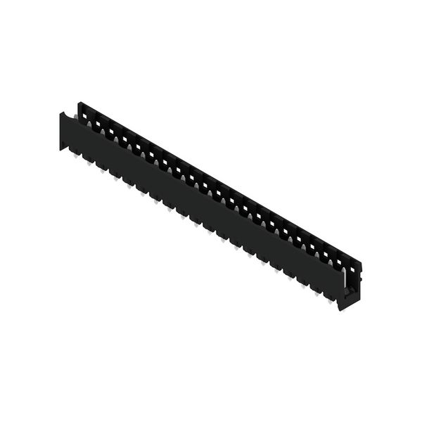 PCB plug-in connector, male header, open side, THT solder connection, 5.08 mm, Number of poles: 21, 180°, Solder pin length (l): 3.2 mm, tinned, black, Box image 4