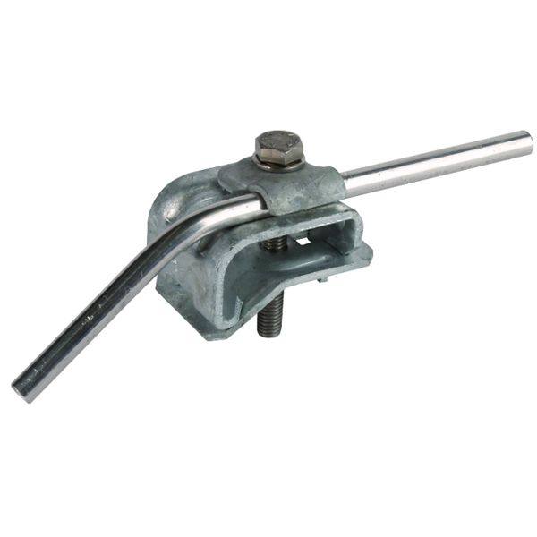 Gutter clamp St/tZn f. bead 16-22mm with clamping frame for Rd 8-10mm image 1