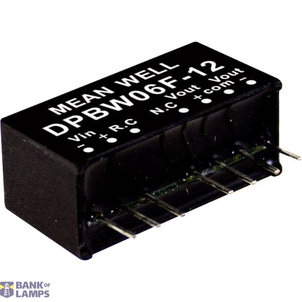 DPBW06G-12 DC/DC converter 18-75V:+/-12V 250mA 6W, MEAN WELL image 1