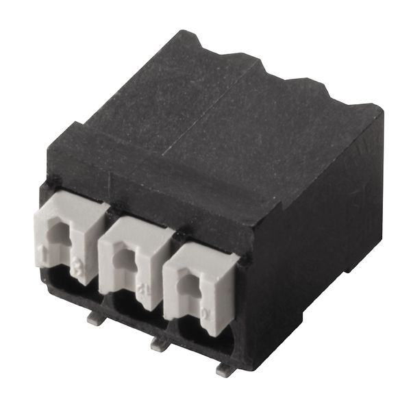 Printed circuit board terminals, 3.50 mm, Number of poles: 8, 90°, black, PUSH IN with actuator, Clamping range, max. : 1.5 mm², Tape image 1