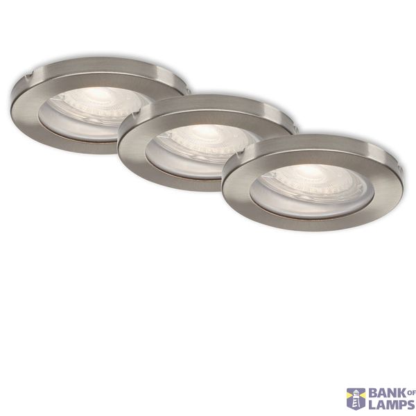LED downlight set of 3, nickel mat, 3xLED/GU10/4,7W image 1