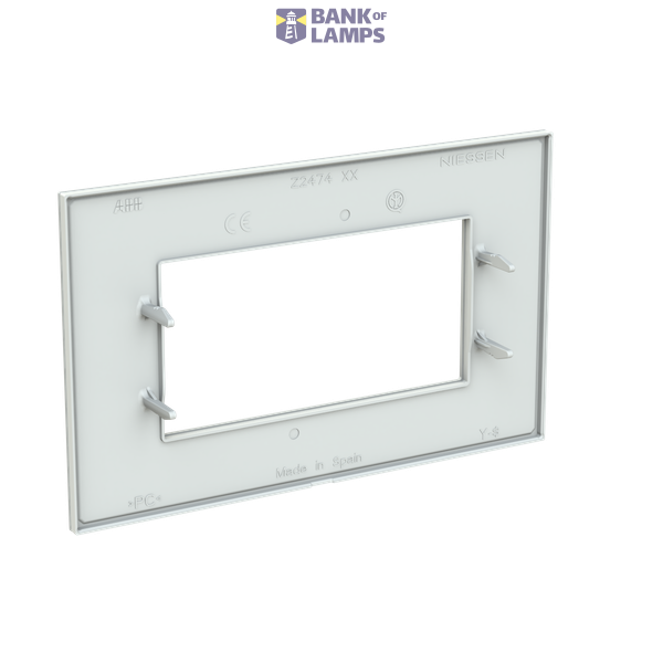 Frame - 1-gang / 4-modules - Niessen logo - Tacteo White image 2