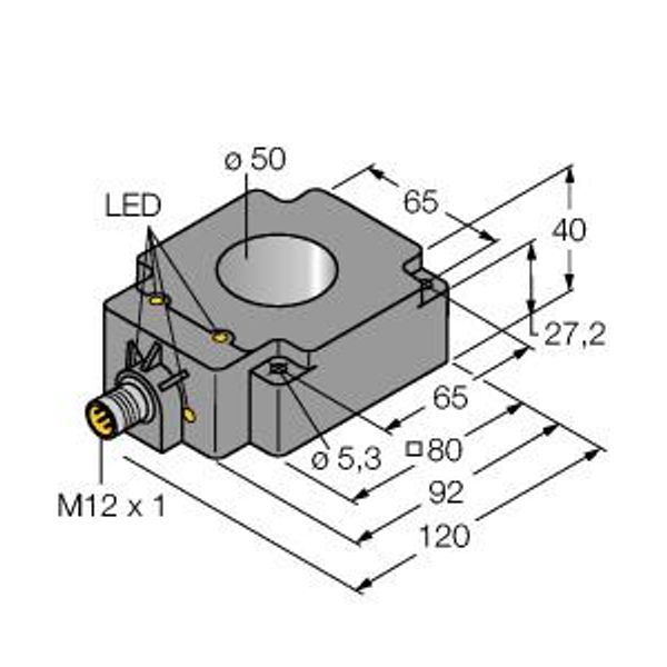 Inductive Sensor Ring Sensor   BI50R-Q80-AP6X2-H1141 image 1