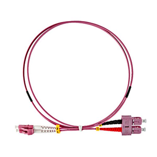 FO Patchcord Duplex LC/UPC - SC/UPC, 50/125æm OM4,  0.5m image 1